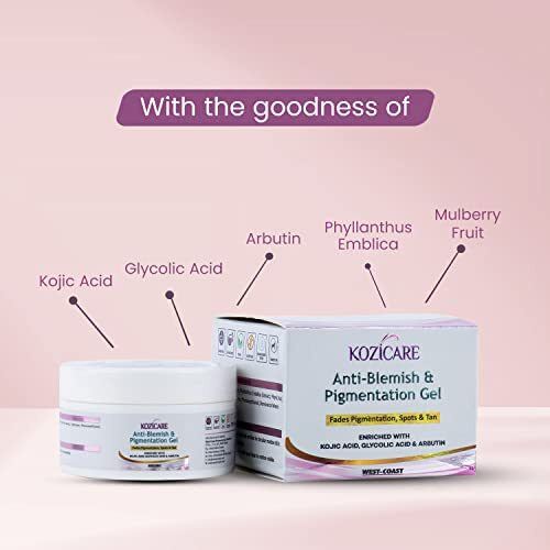 Kozicare Anti-Blemish & Pigmentation Gel For Fades, Pigmentation, Spots & Tan  50Gm