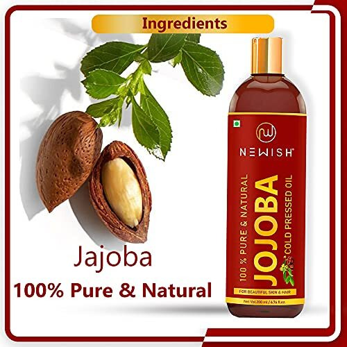 Newish Cold Pressed Jojoba Oil For Skin & Hair Growth - Virgin & Unrefined 200Ml