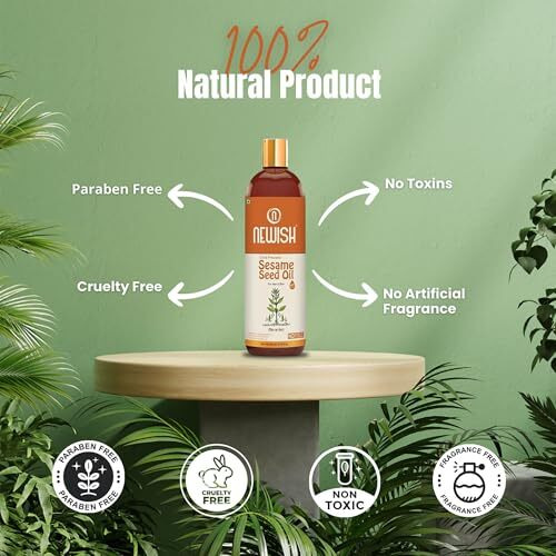 Newish Cold Pressed Sesame Oil For Hair, Skin And Massage (Til Ka Tel/Til Oil,Gingelly Oil,) 100% Pure & Natural 200Ml