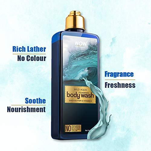 Wow Skin Science Wild Aqua Foaming Body Wash - No Parabens, Sulphate, Silicones & Color, 250 Ml