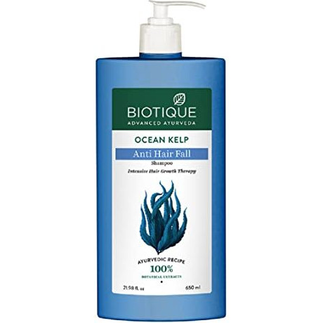 Biotique Ocean Kelp Anti Hairfall Shampoo | Intensive Hair Growth Therapy| Anti Hairfall Shampoo That Maintains Shine |100% Botanical Extracts | Suitable For All Hair Types |650Ml