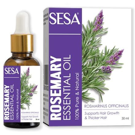 Sesa Rosemary Essential Oil For Hair Growth Nourishes Skin Hair Fall Control Oil For Women And Men 100% Pure & Natural Rosemary Oil, 30 Ml