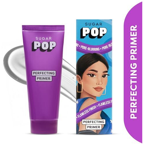 Sugar Pop Perfecting Primer Infused With Vitamin E L Blurs Pores, Wrinkles & Fine Lines | Hydrating, Lightweight & Gel-Based Matte Finish Formula L Face Primer For Women L 25Ml