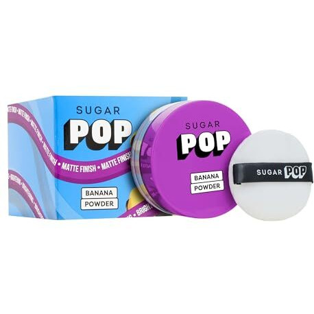 Sugar Pop Banana Powder Matte Tinted Loose Powder With Brightening Effect | Sets Makeup | Controls Shine | For All Skin Tones | 10 G, Yellow