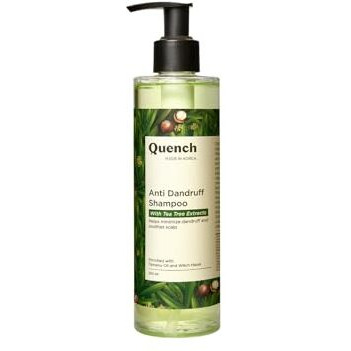 Quench Botanics Anti Dandruff Shampoo With Tea Tree Extracts, Minimizes Dandruff Flakes, Soothes Itchy & Dry Scalp, Makes Hair Soft, Smooth & Silky, Made In Korea (250 Ml)