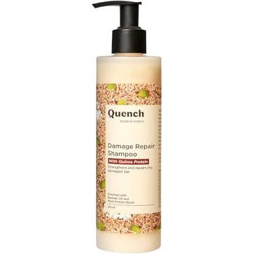 Quench Damage Repair Shampoo With Quinoa Protein & Ceramides For Dry & Damaged Hair, Deeply Conditions & Improves Hair Texture, Prevents Split Ends, Made In Korea (250Ml)