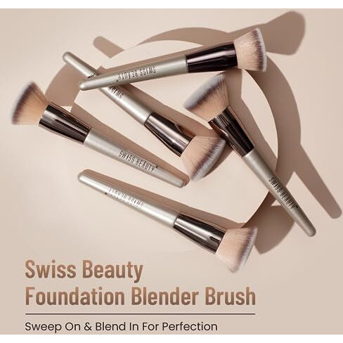 Swiss Beauty Foundation Blender Brush For Makeup | Synthetic Fibres | Easy Blending