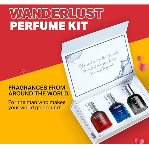 Bombay Shaving Company Perfume For Men, Premium Aerosol Perfume Set, 30Mlx3 Perfume Gift Set, Long Lasting Fragrance Perfume Set, Musk Scent