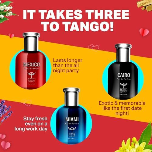 Bombay Shaving Company Perfume For Men, Premium Aerosol Perfume Set, 30Mlx3 Perfume Gift Set, Long Lasting Fragrance Perfume Set, Musk Scent