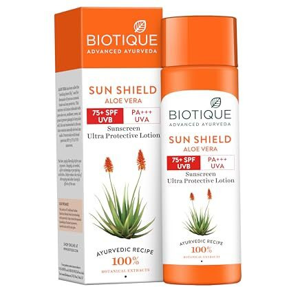 Biotique Aloe Vera 75+Spf Uva/Uvb Sunscreen Ultra Soothing Body Lotion, 190Ml