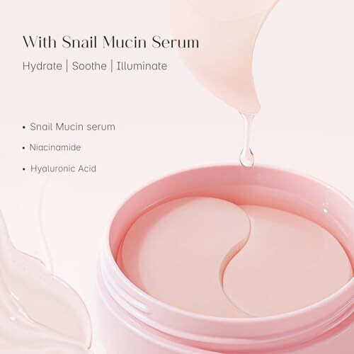 Seoulskin Snail Mucin Under Eye Serum Patches (32 Pcs)  Korean Eye Patches For Dark Circles, Puffy Eyes, Hydrates & Repairs With Niacinamide & Hyaluronic Acid  Paraben-Free, Sulphate-Free, Cruelty-Free