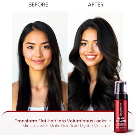 Makemeebold Mystic Volume (150 Ml) | Hair Styling Foam | Volumizer For Fine Hair | Adds Bounce & Shine | Paraben-Free, Sulphate-Free, Vegan