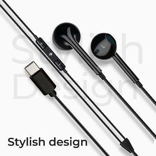 Zebronics Buds 30C Type- C In Ear Earphone With In-Line Mic, Rich 14.2Mm Driver, Volume Control, 1.2M Cable, Call Function (Black)