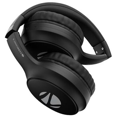 Zebronics Aeon Wireless Headphone With 110H Battery Backup, Supports Bluetooth & Aux, Gaming Mode, Enc, Dual Pairing, Rapid Charging (Black)