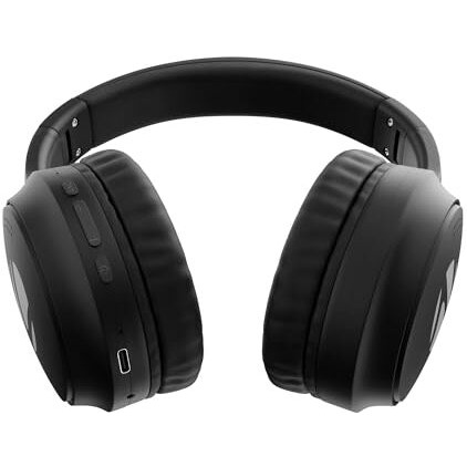 Zebronics Aeon Wireless Headphone With 110H Battery Backup, Supports Bluetooth & Aux, Gaming Mode, Enc, Dual Pairing, Rapid Charging (Black)