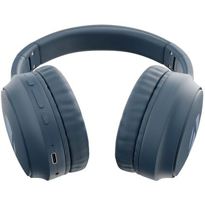Zebronics Aeon Wireless Headphone With 110H Battery Backup, Supports Bluetooth & Aux, Gaming Mode, Enc, Dual Pairing, Rapid Charging (Blue)
