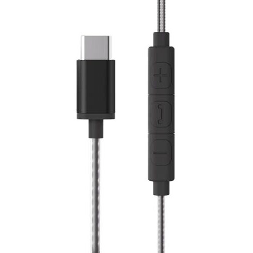 Zebronics Buds C10 In Ear Type-C Wired Headphones With In-Line Mic, Metallic Design, Volume Control, 1.2M Cable, 10Mm Driver, (Black)