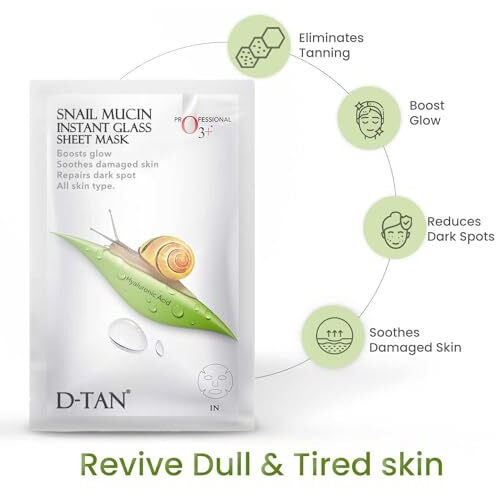 O3+ Snail Mucin Instant Glass Sheet Mask 30 Ml