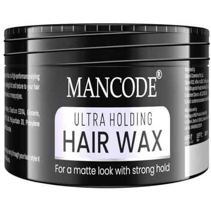 Mancode Ultra Holding Hair Wax For Men 100Ml | Matte Look With 24 Hrs Strong Hold Level 7 | Matte Finish & No Greasy Residue Styling Hair Wax 100Gm