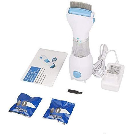 Yugmi Shop 240V Electrical Head Lice Comb - Chemical-Free Lice Capture Solution - Kills And Removes Lice - Treatment Vacuum Machine For Head