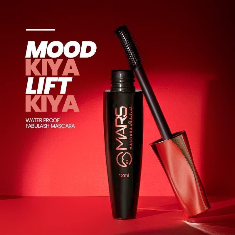 Mars Fabulash Volumising Mascara | Up To 18 Hours Stay | Waterproof With Intense Jet Black Color (12Ml) (Black)