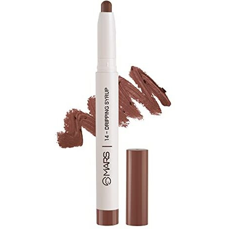 Mars Retractable Poppins Long Lasting Lip Crayon | Matte Finish | Smudge Proof & Kiss Proof Crayon Lipstick For Women (1.3 Gm) (14-Dripping Syrup)