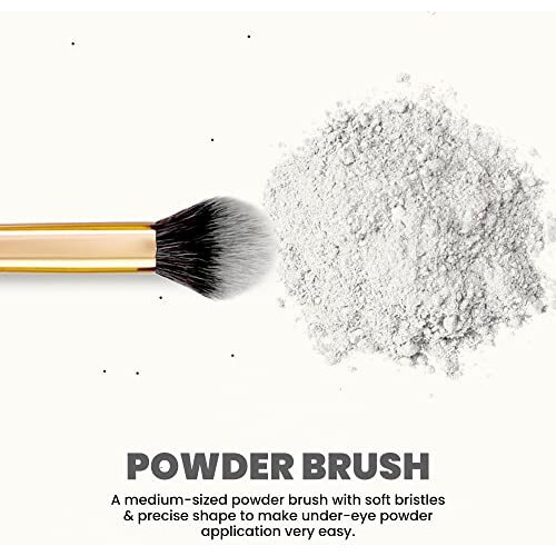 Mars Artist's Arsenal Professional Powder Make Up Brush For Face | Feather Soft Touch | Precise Synthetic Bristle | Luxe Packaging Makeup Brush (Golden)