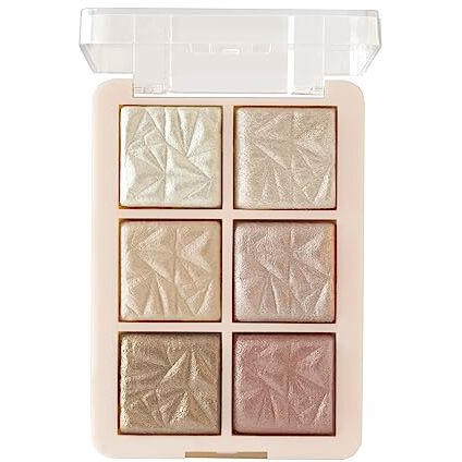 Mars Glowzilla 6 Colour Highlighter Palette | Ultra Blendable & Long Lasting | Blinding Glow (12.0Gm) (Shade-02)