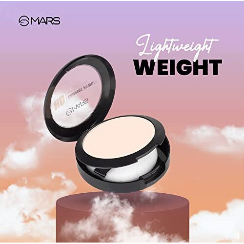 Mars Hd Mattifying Compact Powder For All Skin Type | Lightweight Formula With Oil Control | Long Lasting Compact Powder (8G) (03-Butter Scotch),Cream