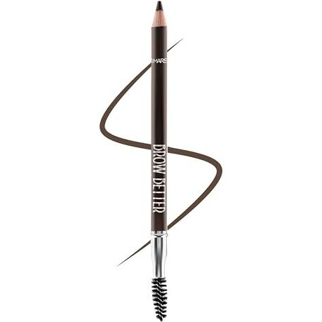 Mars Brow Better Eyebrow Pencil With Spoolie | Long-Lasting & Smudge Proof | Rich Pigmentation | Natural-Looking Results | Easy To Sharpen (1.4 Gm) (Dark Brown)