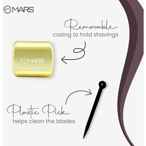Mars 2In1 Dual Shapener I Professional Grade Sharpener | Sharpens Any Type Of Pencil & Lip Crayon | Compact And Portable