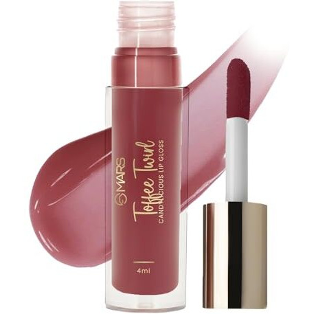 Mars Candylicious Colored Lip Gloss For Women | Hydrating & High Shine | Lightweight Weight | Non-Sticky | Enriched With Vitamin-E, Hyaluronic Acid & Avocado Ester (4.0Ml) (11-Toffee Twirl) (Glossy)