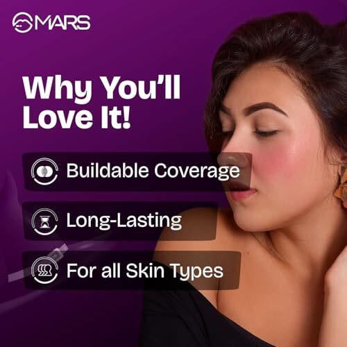 Mars Dark Magic Ph Blush For Face Makeup (3.0G) | Highly Pigmented & Long-Lasting | Dewy Finish & Buildable Coverage | Silky Smooth Texture | Suitable For All Skin Tones