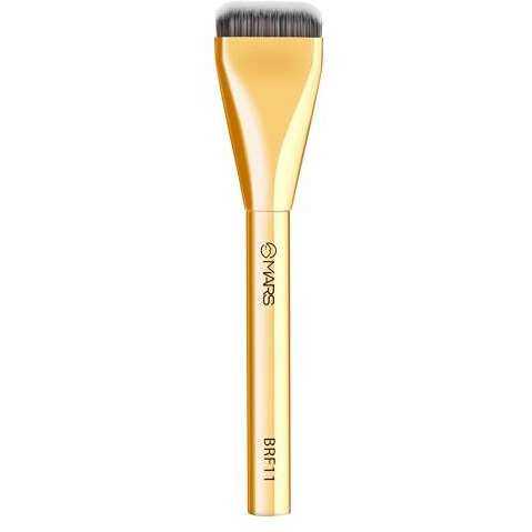 Mars Artist's Arsenal Ultra Thin Foundation Makeup Brush For Blending Liquid Foundation & Cream | Ultra Thin Bristles | Flawless Application | Sleek Design For Minimal Effort (Golden)