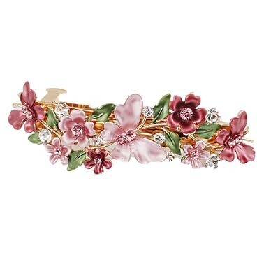 Yellow Chimes Hair Clips For Women Girls Barrette Hair Clips For Women Hair Accessories For Women Enameled Butterfly Clips For Women Pink French Barrette Hair Clips For Women And Girls Gift For Women & Girls