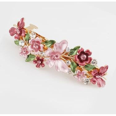 Yellow Chimes Hair Clips For Women Girls Barrette Hair Clips For Women Hair Accessories For Women Enameled Butterfly Clips For Women Pink French Barrette Hair Clips For Women And Girls Gift For Women & Girls