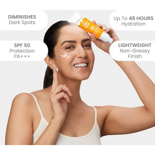 Earth Rhythm Glow Surge Face Moisturizer With Spf 50 Pa++++ Infused With Niacinamide, Vitamin - C For Intense Hydration, For All Skin Types - 50Ml