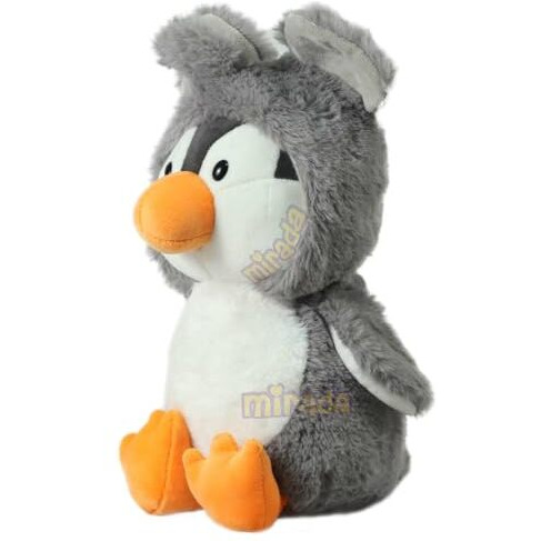 Mirada Cute Grey Penguin Soft Toy For Girls/Kids | Huggable Hoodie Penguin Soft Toy | Stuffed Plush Animal | Ideal For Birthdays & Special Occasions - 25Cm