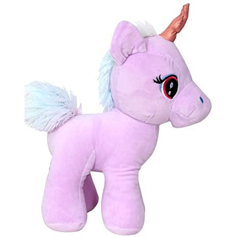 Mirada Plush Stuffed Purple Standing Unicorn Soft Toy For Girls/Kids | Floppy And Glittery With Sparkling Horn | - 29Cm