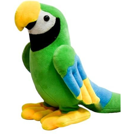 Mirada Cute Green Parrot Soft Toy For Girls/Kids | Stuffed Plush Animal | - 21Cm