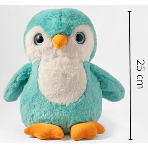 Mirada Turquoise Glitter Eye Penguin Soft Toy | Cute Plush Animal For Kids, Girls, And Toddlers | Huggable Stuffed Toy Ideal For Birthday Gifts - 25 Cm