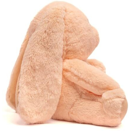 Mirada Peach Glitter Eye Bunny Soft Toy | Adorable Plush Rabbit Animal For Kids, Girls, Toddlers | Soft And Cuddly Birthday Gift Stuffed Toy - 25 Cm