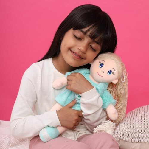 Mirada Cute Huggable Bella Gudiya/Doll Soft Toy For Girls/Kids | Cuddle Companion | Washable And Super Soft Fabric Body |Stuffed Plush | Ideal Gift For Rakhi/Raksha Bandhan- Green Jacket-42 Cm