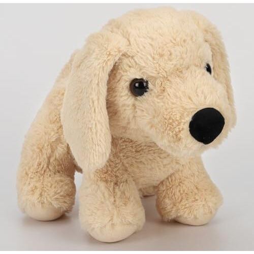 Mirada Mini Beige Labra Standing Dog Soft Toy | Adorable Plush Animal Dog For Kids | Soft And Huggable Stuffed Toy -25 Cm