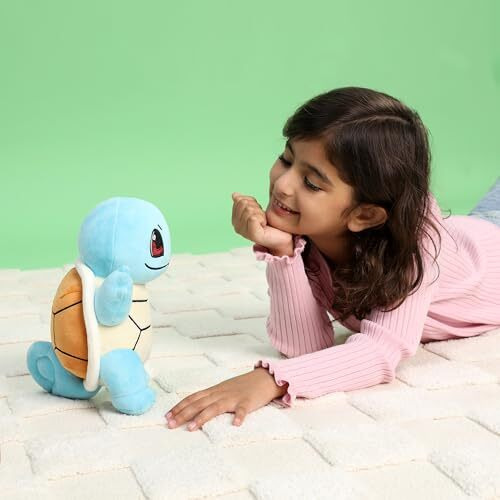 Mirada Pokemon Blue Squirtle Soft Toy - Officially Licensed - Soft & Comfortable Plush Soft Toy - Ideal For Kids, Boys & Girls - 25Cm