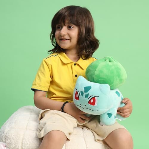 Mirada Pokemon Series Soft Toy - Officially Licensed - Soft & Comfortable Plush Soft Toy - Ideal For Kids, Boys & Girls (Bulbasaur)