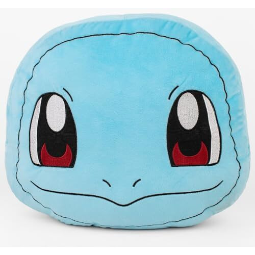 Mirada Pokemon Blue Squirtle Face Soft Toy - Officially Licensed - Soft & Comfortable Plush Pillow - Ideal For Kids, Boys & Girls - 35Cm