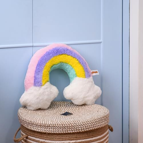 Mirada Rainbow Face Soft Toy |Vibrant And Soft Decorative Soft Toy For Kids |Cozy And Colorful Room Dcor,Pillow Plush, Birthday Gift For Girls, Wife,Girlfriend, Husband, Return Gift Items Toy 40 Cm