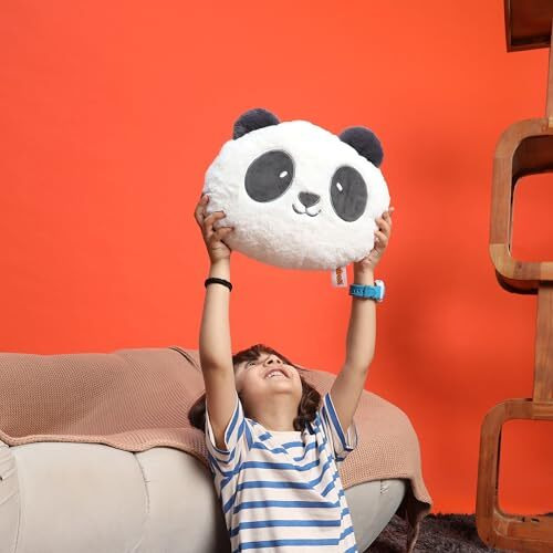 Mirada Black Panda Soft Face Toy | Adorable Plush Animal For Kids, Toddlers, And Girls | Soft And Cuddly Stuffed Toy Birthday Gift - 25 Cm