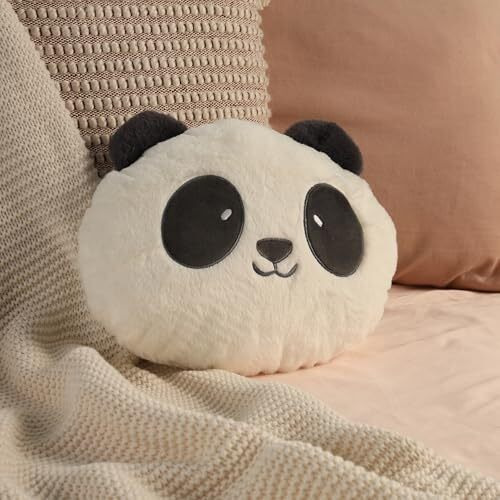 Mirada Black Panda Soft Face Toy | Adorable Plush Animal For Kids, Toddlers, And Girls | Soft And Cuddly Stuffed Toy Birthday Gift - 25 Cm